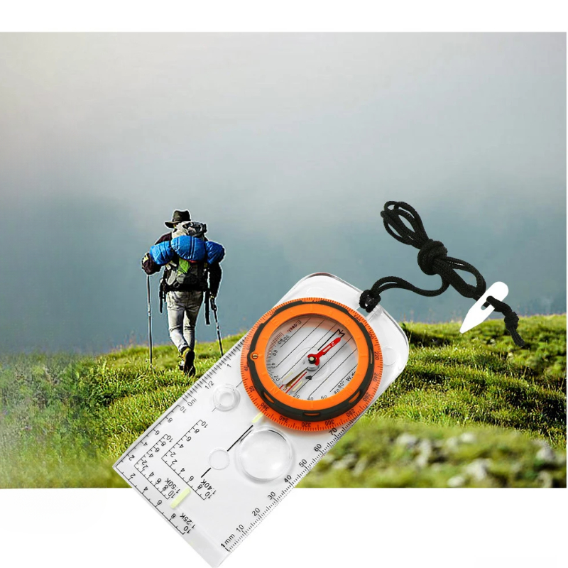 Map Compass Orienteering - Bersepeda di luar ruangan, berkemah, kompas