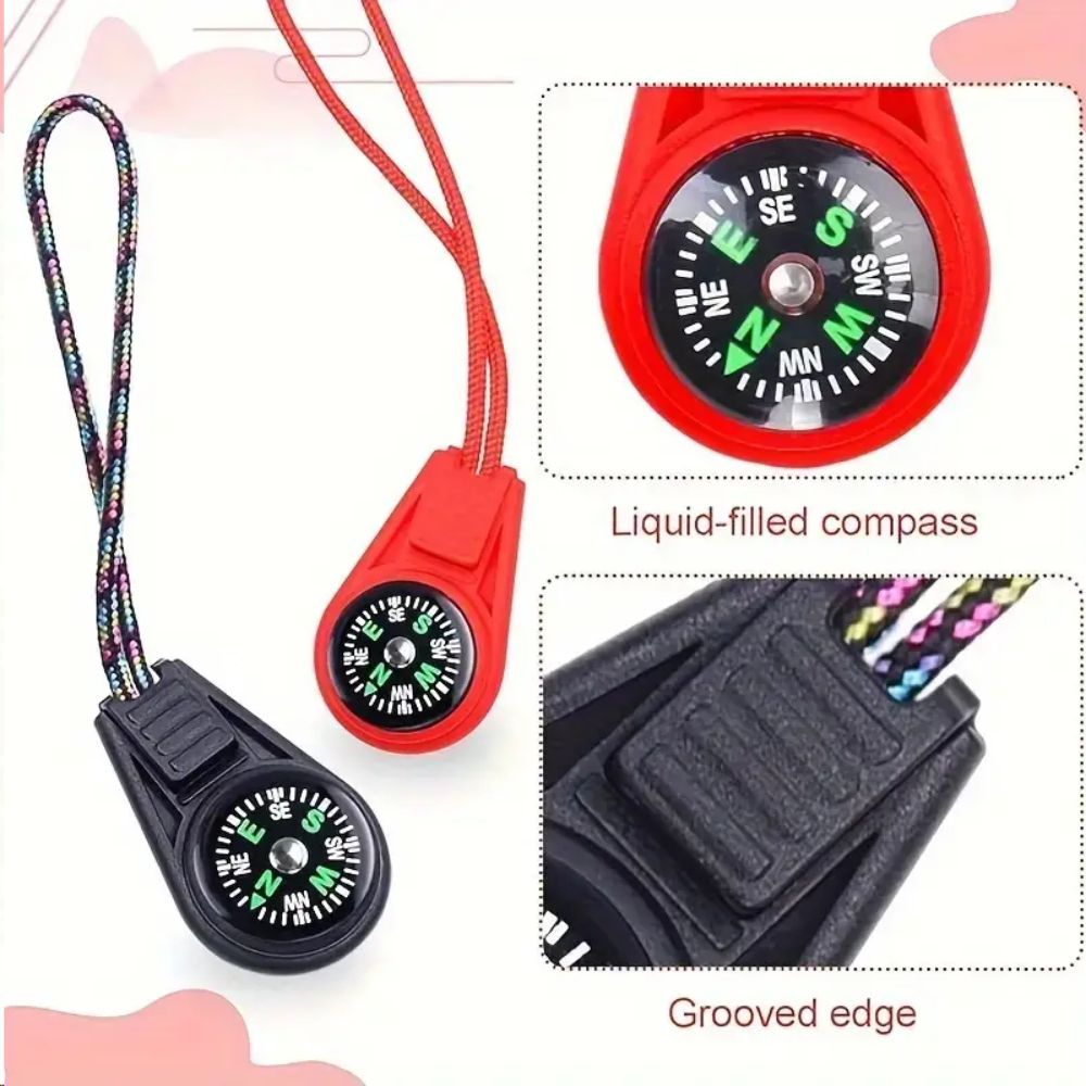 Outdoor Adventure Guide - Kompas Mini Tahan Air Multifungsi Portabel