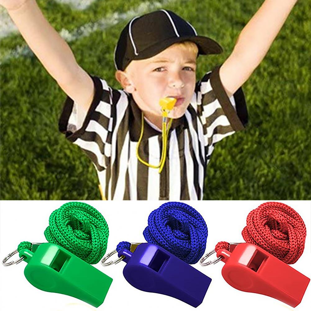 Emergency Whistle Pea - 10 Buah Peluit Plastik dengan Tali