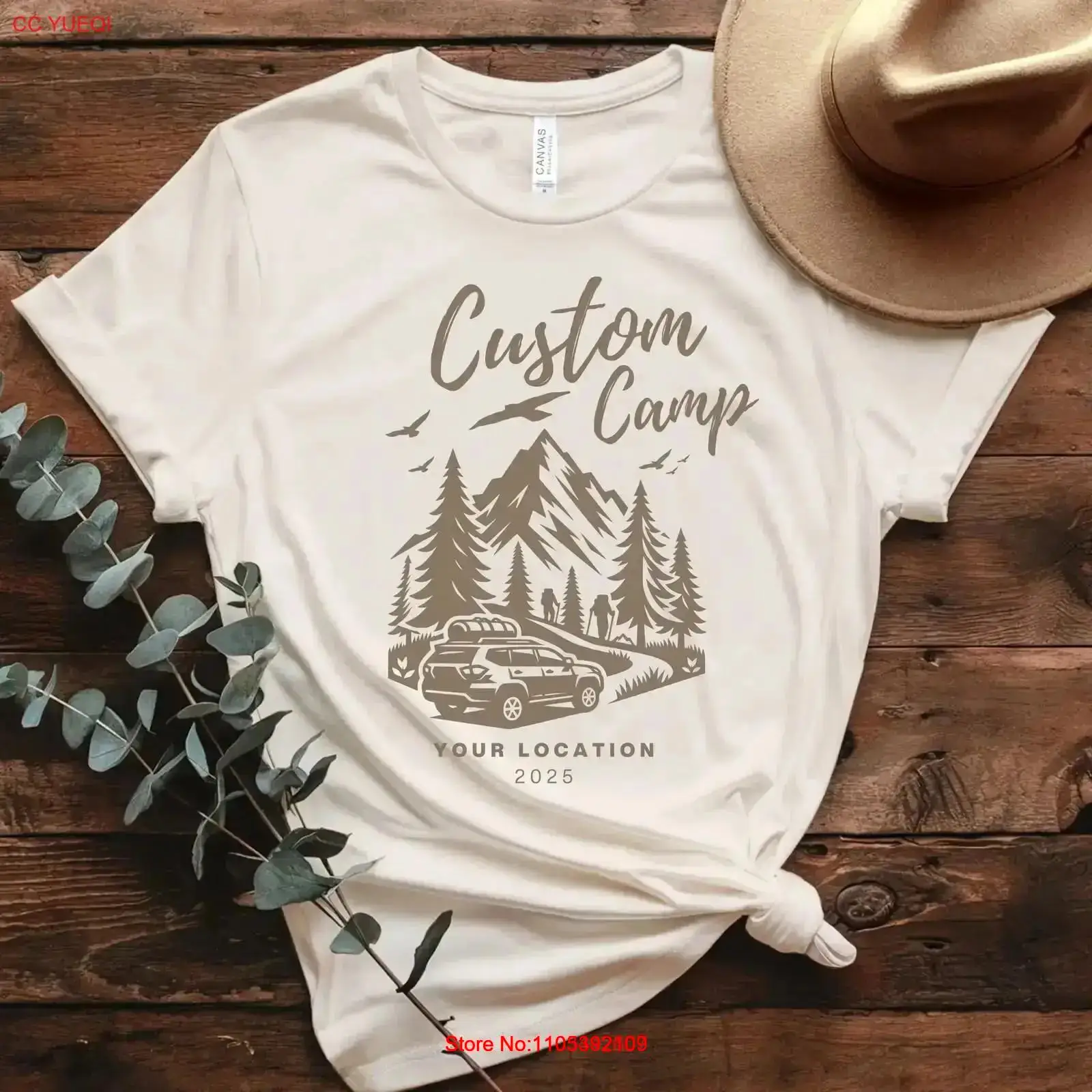 Kaos Kamp Kustom dengan Lokasi - Outdoor Adventure Locations ulasan dan harga
