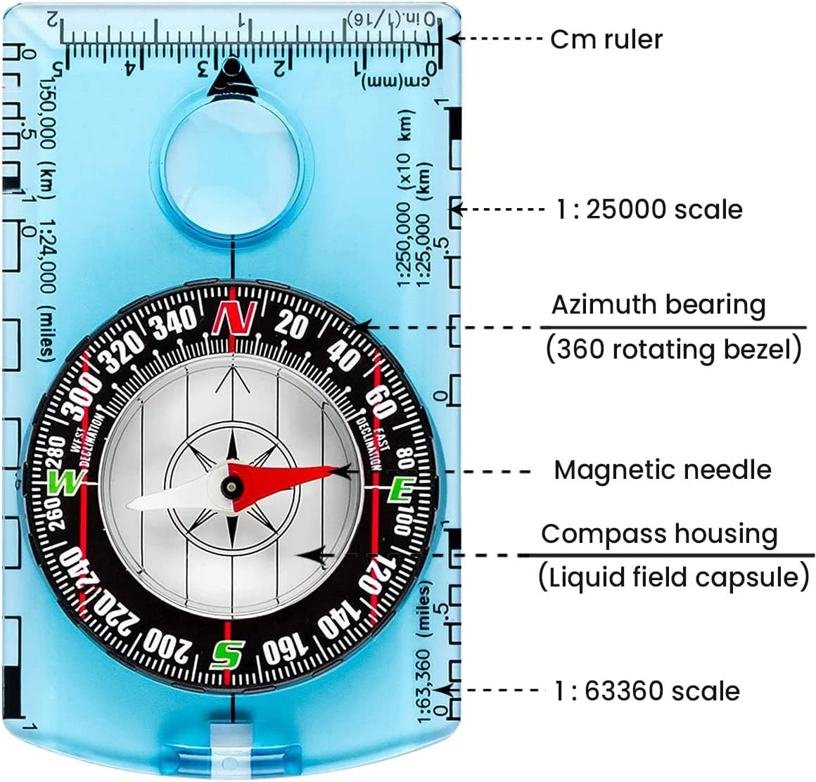 Kompas Orienteering ZHUOHUA -  - Map Compass Orienteering ulasan dan harga