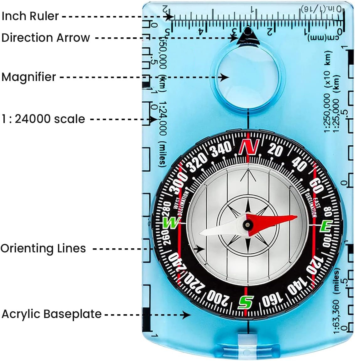 Kompas Orienteering ZHUOHUA -  - Map Compass Orienteering ulasan dan harga
