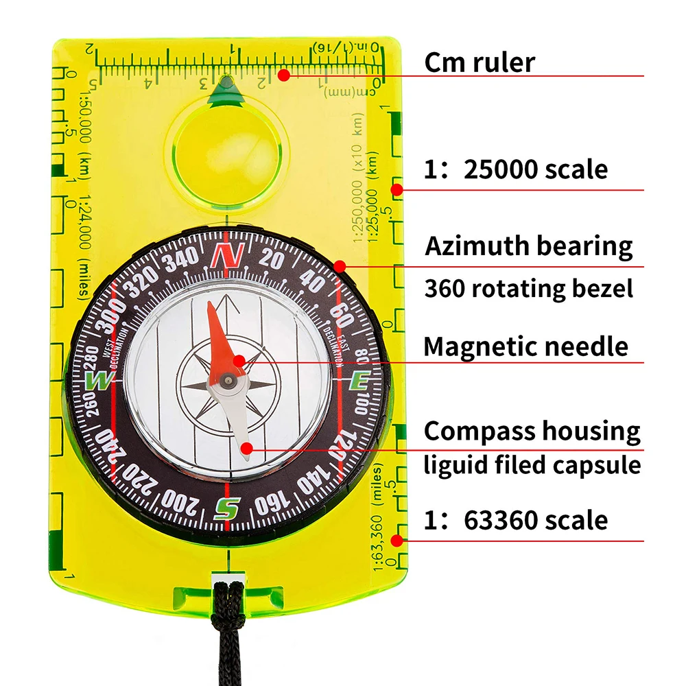 Kompas Tahan Air Perlengkapan  - Map Compass Orienteering ulasan dan harga