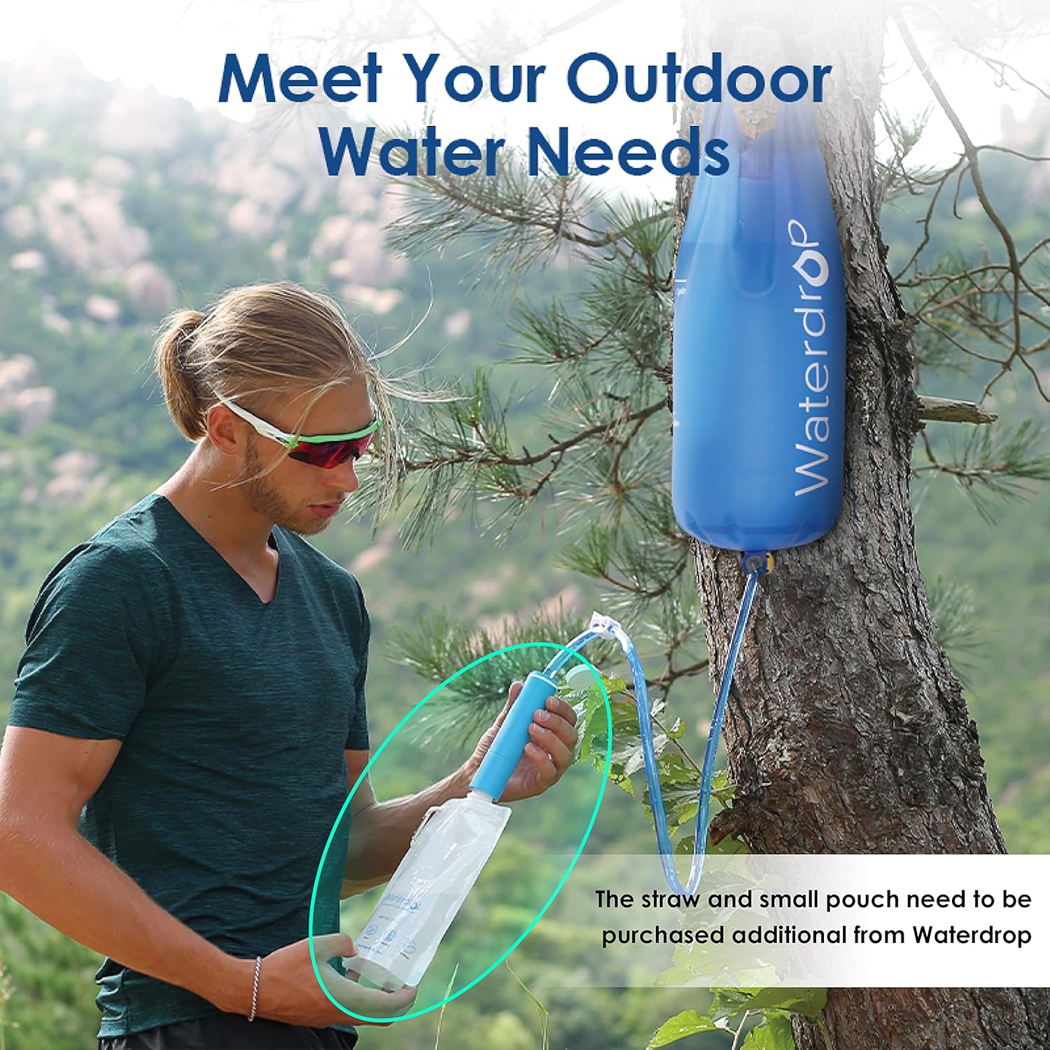 Kantong Air Gravity Waterdrop, - Water Filter Straw ulasan dan harga