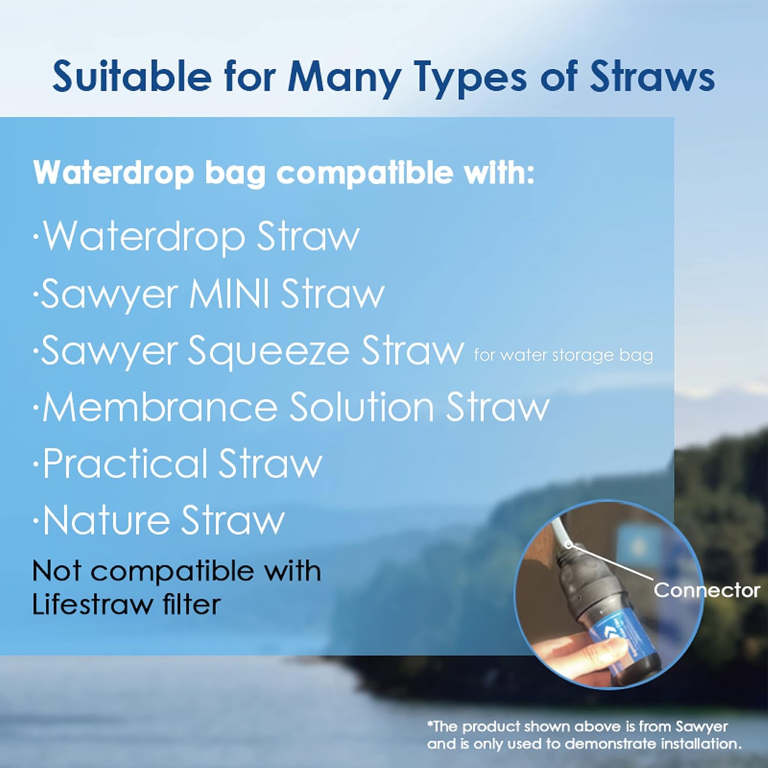 Kantong Air Gravity Waterdrop, - Water Filter Straw ulasan dan harga