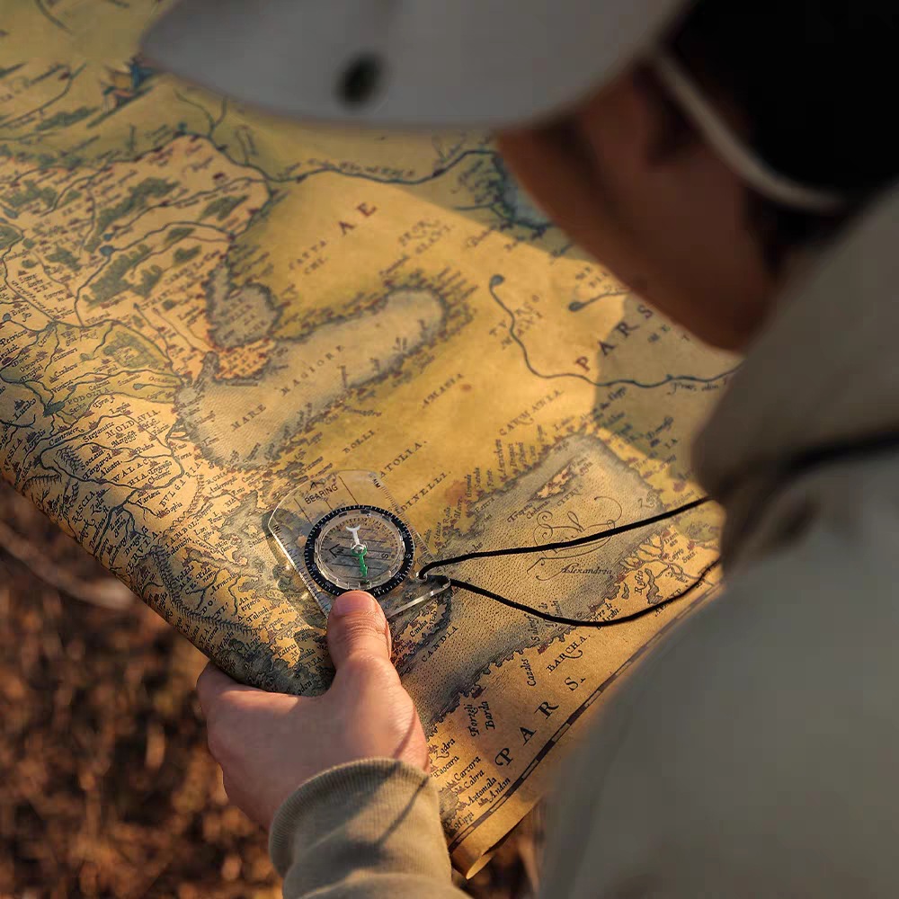 1 Buah Tali Gantungan Kunci Or - Map Compass Orienteering ulasan dan harga