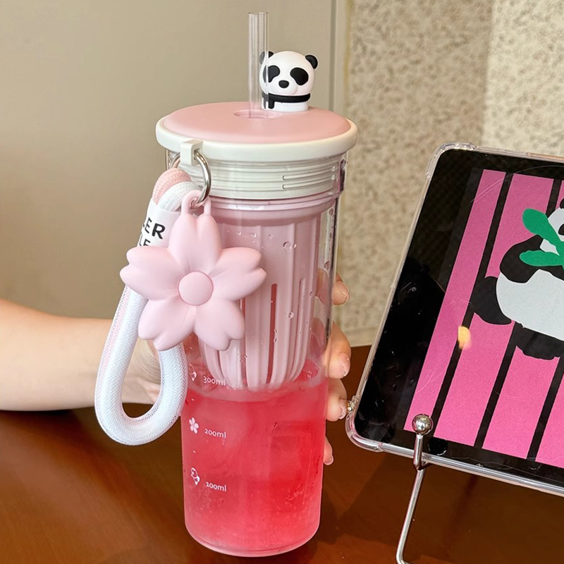 Botol air lucu 650ml dengan pe - Water Filter Straw ulasan dan harga